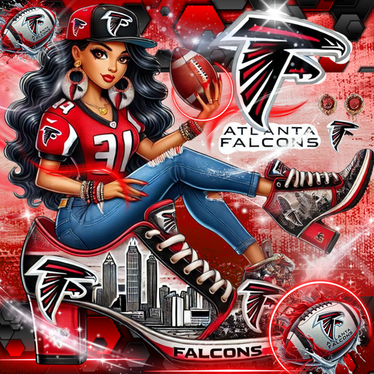 ATL Falcons High Heel Editable Design