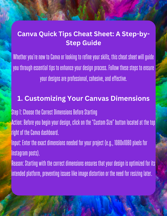 Canva Cheat Sheet