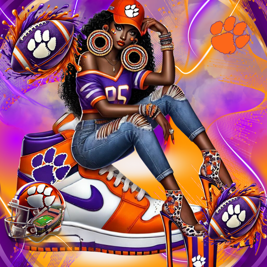 Clemson High Heel AA Editable Design