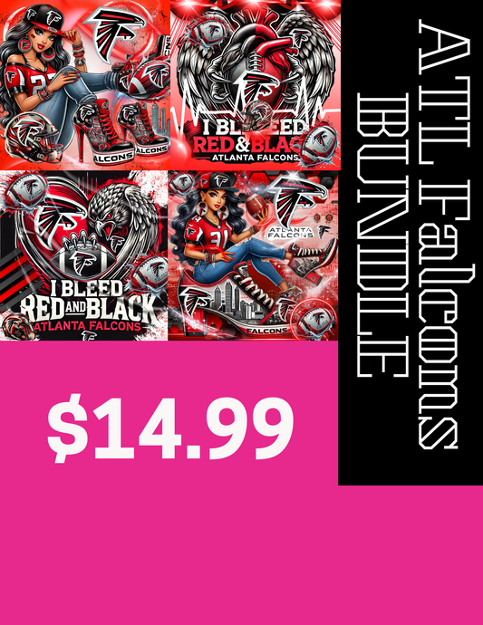 ATL Falcons 4-pack Editable Designs