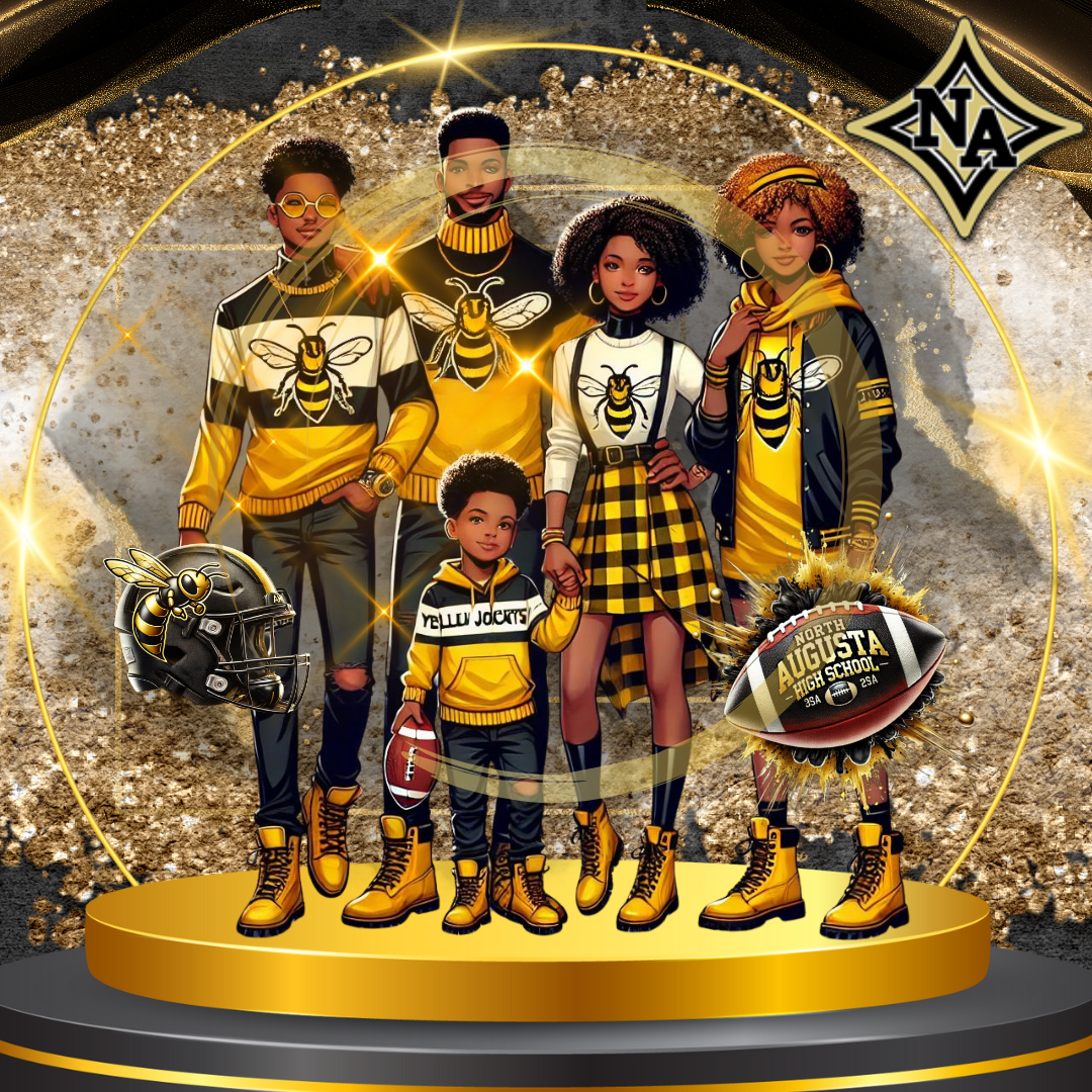 North Augusta High School Family Editable Football Design