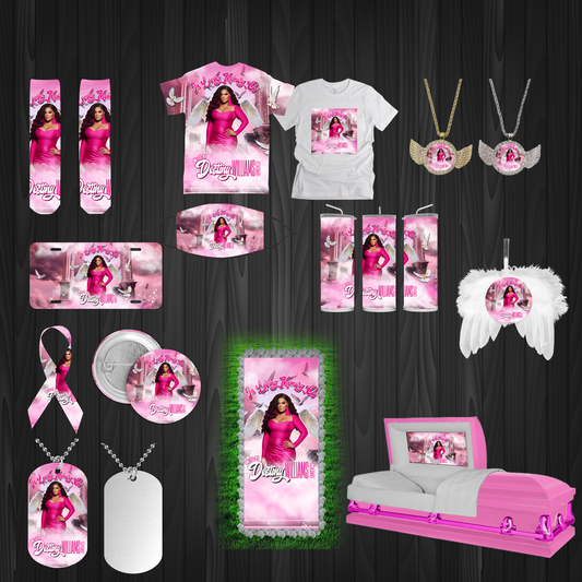 Pink Memorial Mockups Editable