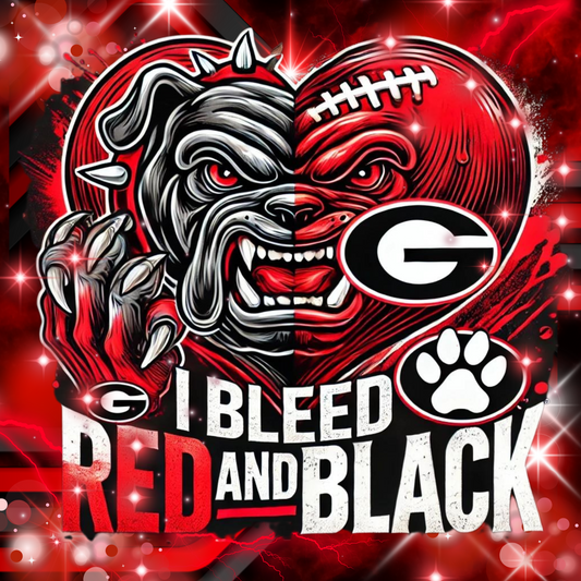 University of Georgia Bleed Red Editable design