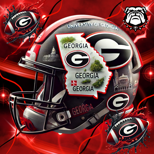 University of Georgia Helmet Editable design