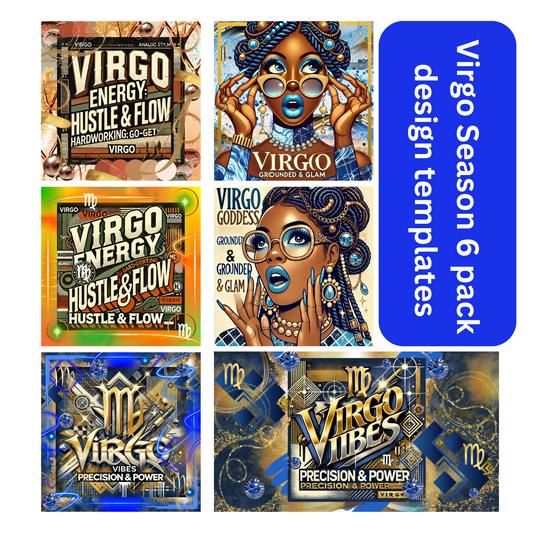 Virgo Season 6 Pack Editable Design Templates